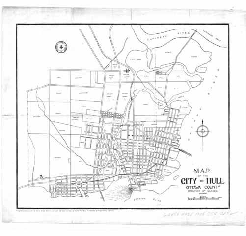 Carte géographique de la ville de Hull