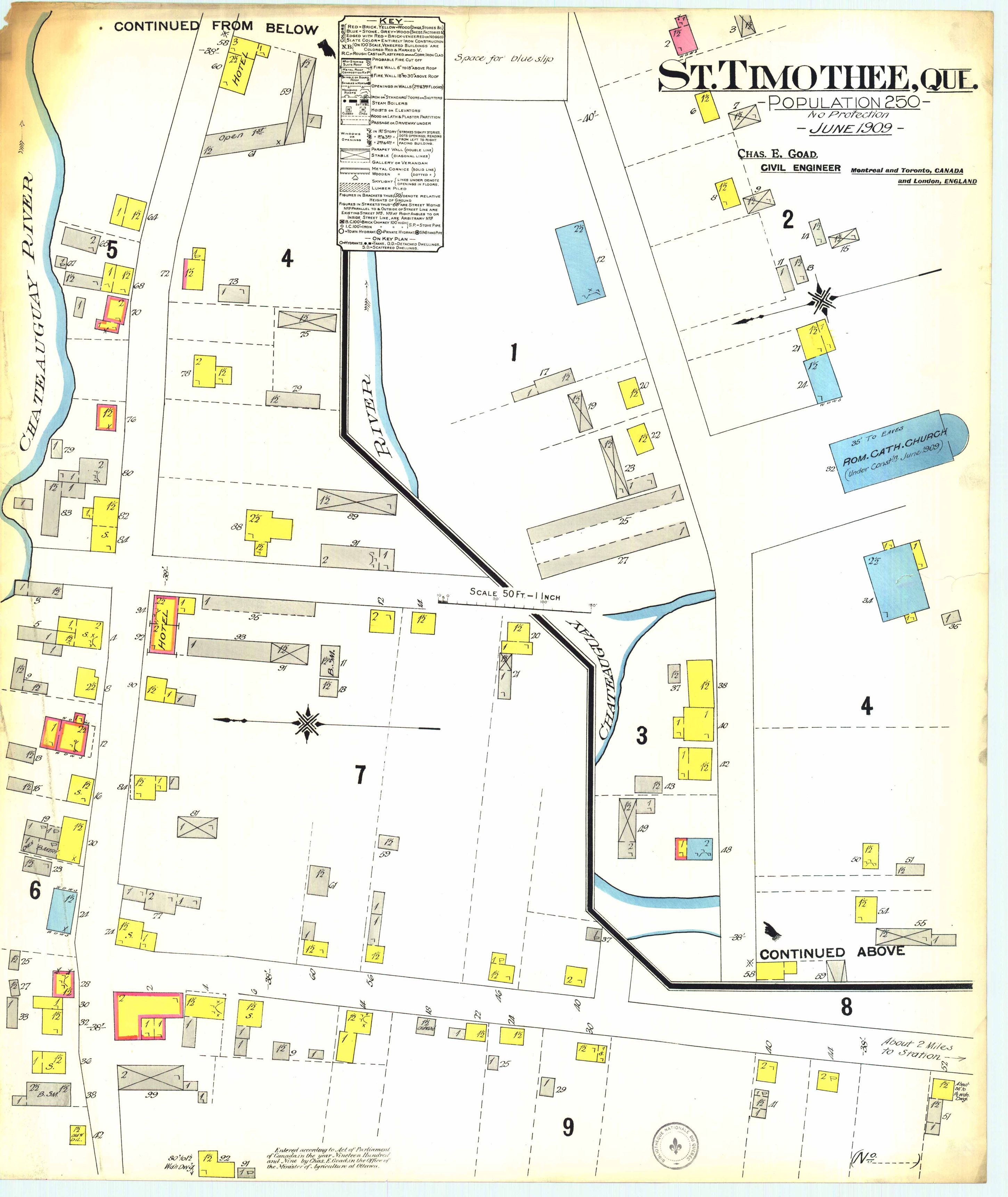 Carte géographique détaillée du village de St-Thimothée