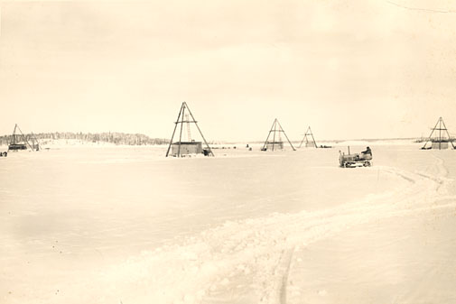 Forage sur un lac en Abitibi-Témiscamingue