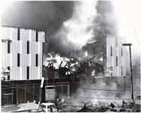 Incendie du magasin P.A. Gouin, acquis par la Coopérative Fédérée, à Trois-Rivières