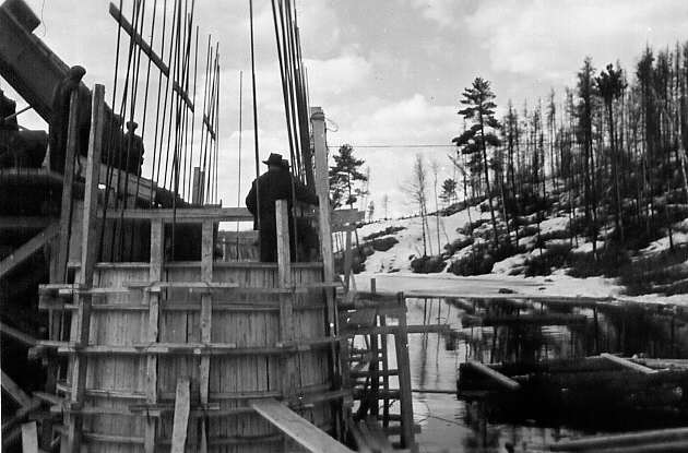 Construction du pont Emery à St-Félix-de-Valois en 1946