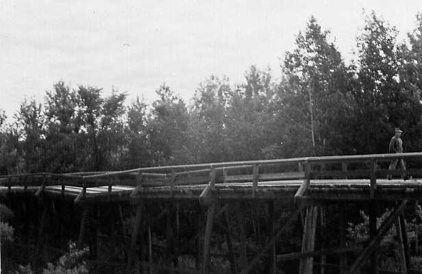 Le pont Passe du Lac Lemoine à Dubisson en 1947