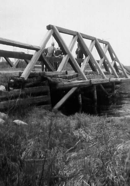 Pont sur le ruisseau Panache dans le Canton de Louvicourt en Abitibi-Est en 1947