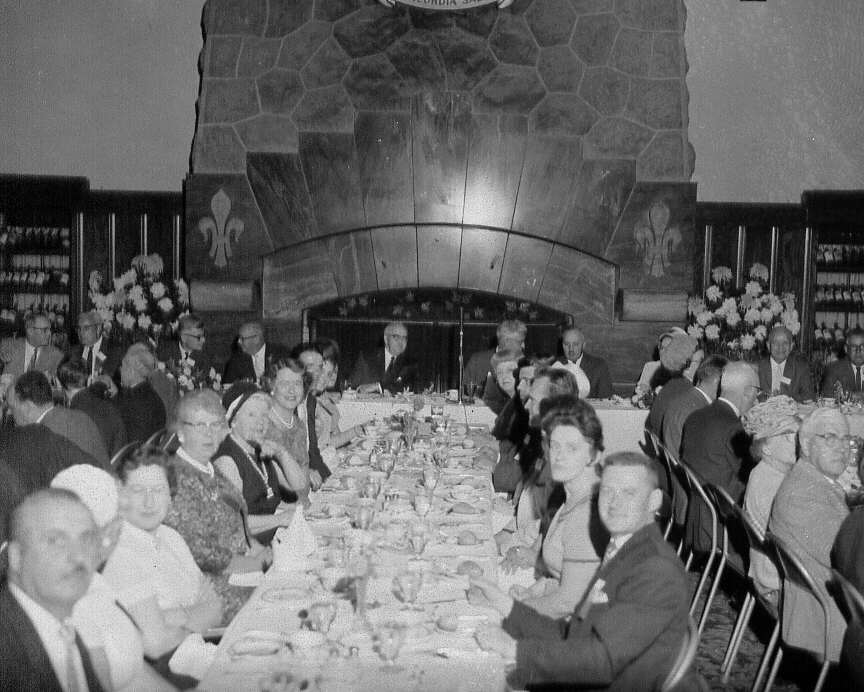 Banquet lors de l'assemblée annuelle de la Fédération horticole du Québec à Montréal en 1963