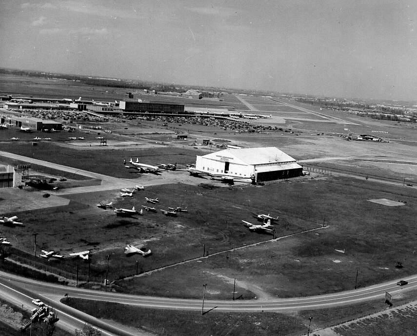 Vue aérienne de l'Institut aérotehnique de Dorval en 1966