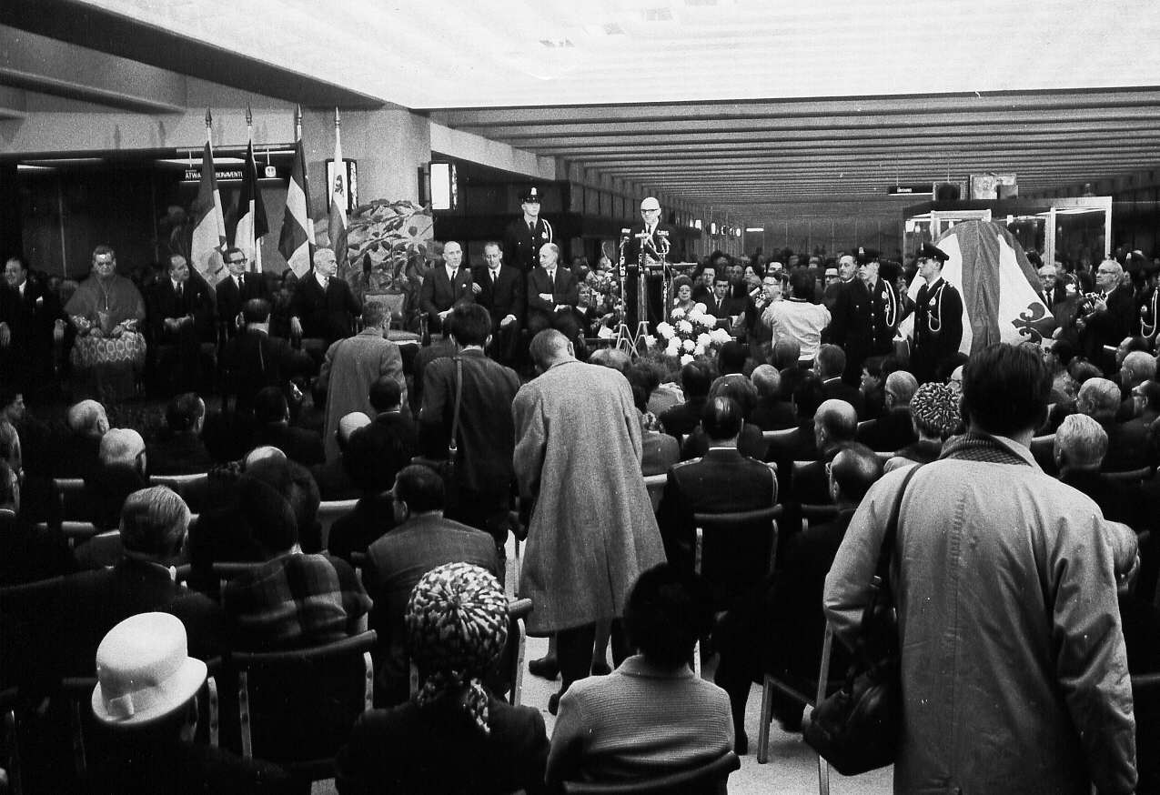 Allocution de Jean Drapeau lors de l'inauguration du métro de Montréal en 1966