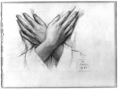 Ozias Leduc (1864-1955), Study of Two Crossed Hands