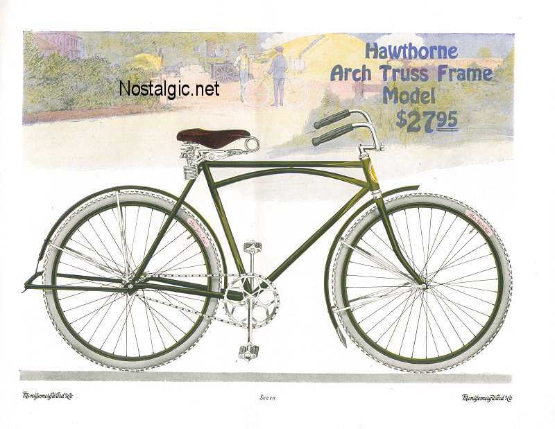 Bicyclette Hawthorne Cat modèle deluxe - Montgemery Ward & Co