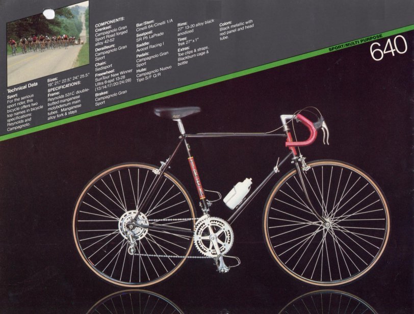 Affiche d'une Bicyclette Trek de route 1983