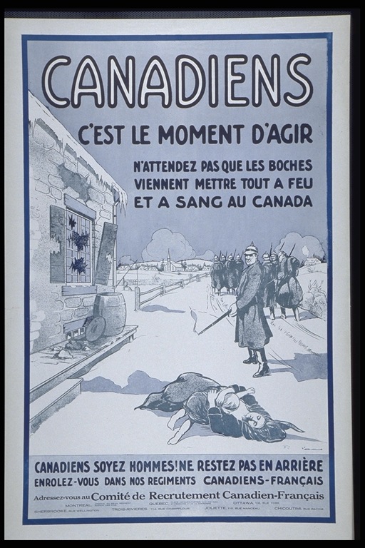 Affiche pour le recrutement lors de la Première guerre mondiale