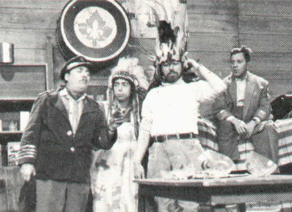Une scène de l'émission le «Capitaine Bonhomme»: on y reconnaît, entre autres, Michel Noël, Olivier Guimond et Gilles Latulipe