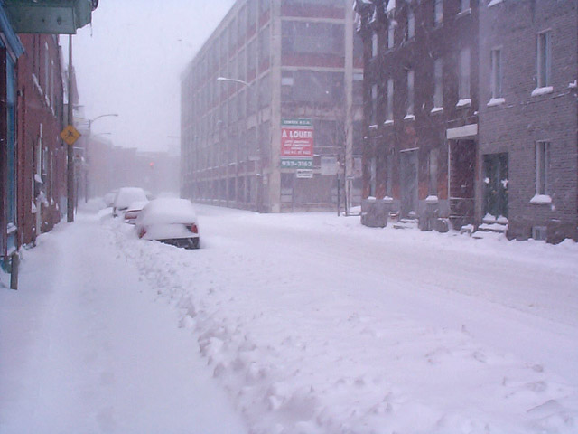 La rue St-Antoine en hiver