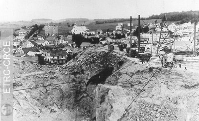 La mine au pied du village d'Asbestos dans les Cantons de l'Est 