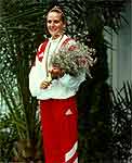 Sylvie Fréchette lors des Jeux olympiques d'été de Barcelone en 1992