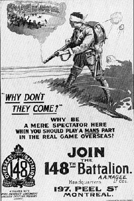Affiche pour le recrutement pendant la Première guerre mondiale