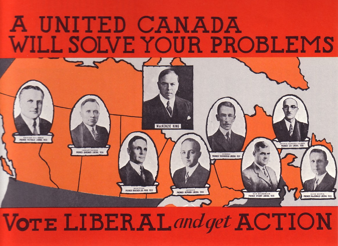 Affiche des libéraux de W.L.Mackenzie King