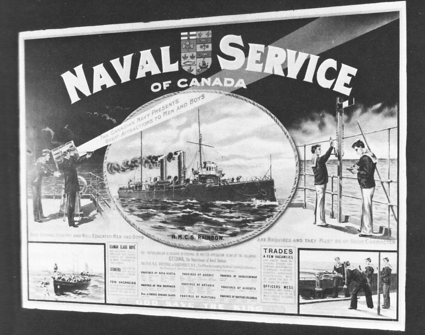 Affiche faisant la promotion de la Marine canadienne