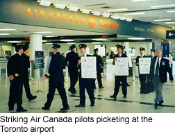 Grève des pilotes d'Air Canada pour protester contre leurs conditions salariales