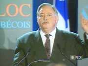 L'ancien premier ministre du Québec, Jacques Parizeau, s'adressant aux membres du Bloc québécois