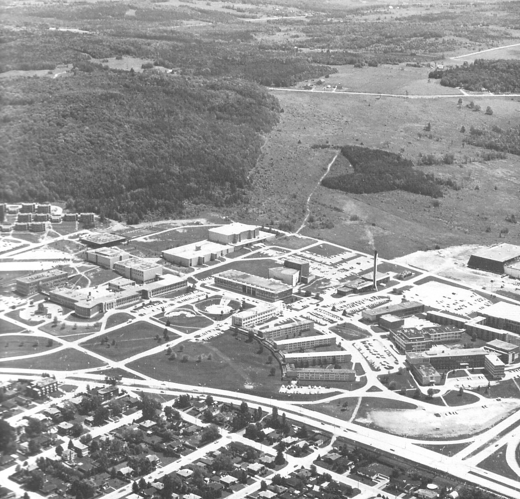 Vue aérienne du campus de l'Université de Sherbrooke