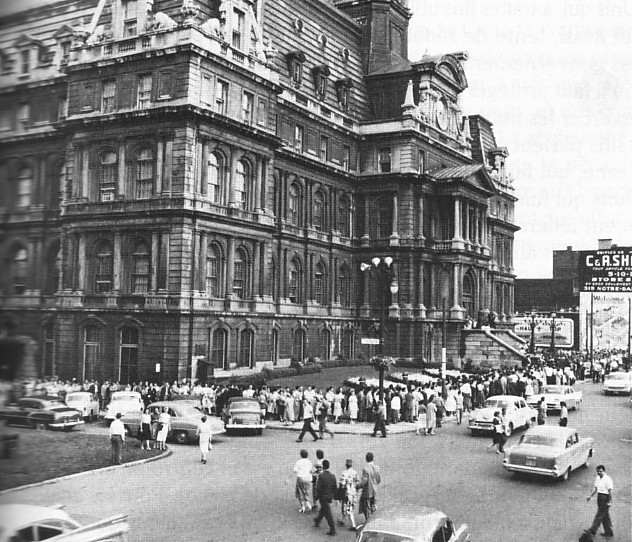 Une vue de Montréal au cours des années 1950