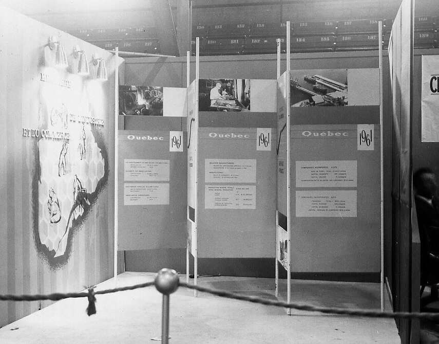 Le stand du ministère de l'Industrie et du Commerce lors de l'exposition de Rouyn en 1962
