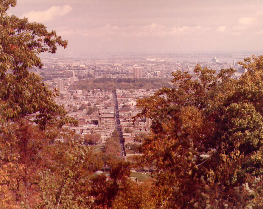Vue sur l'est de Montréal en 1971