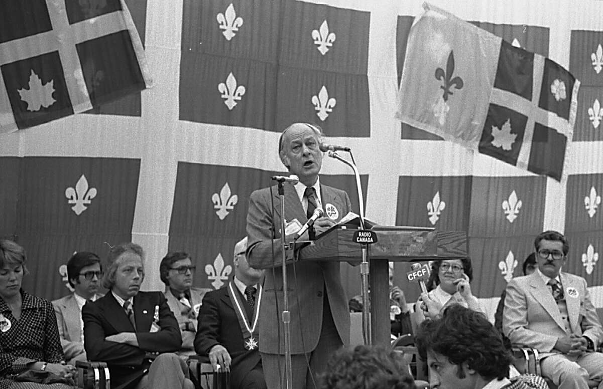 Inauguration des Fêtes du patrimoine par le premier ministre René Lévesque