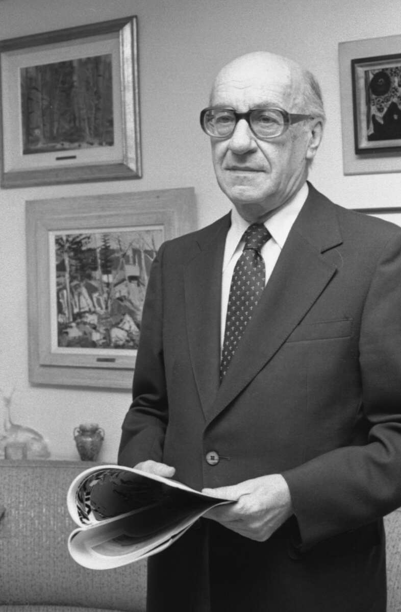 Georges-Émile Lapalme, ancien ministre aux Affaires culturelles et premier titulaire de ce ministère dans le cabinet de Jean Lesage