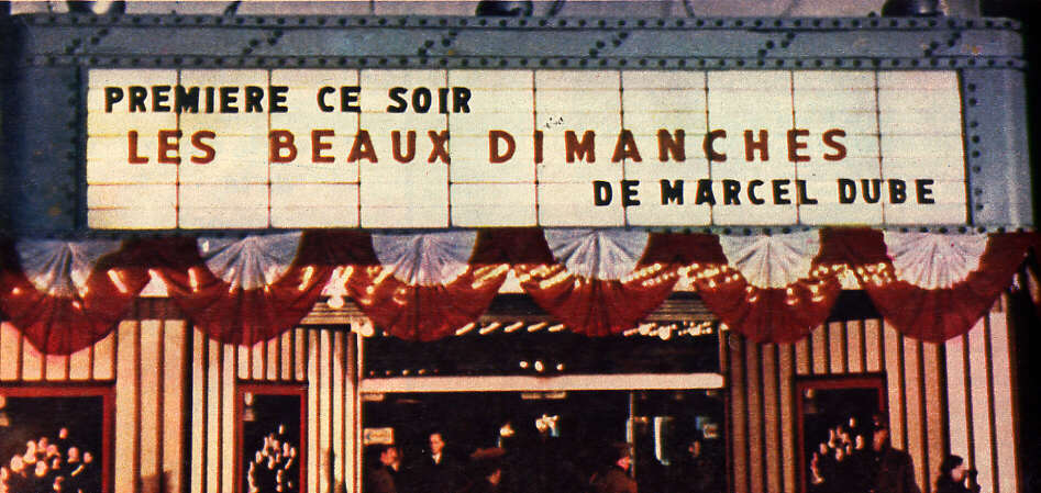 Annonce à la Comédie-Canadienne de la première de la pièce «Les beaux dimanches» de Marcel Dubé